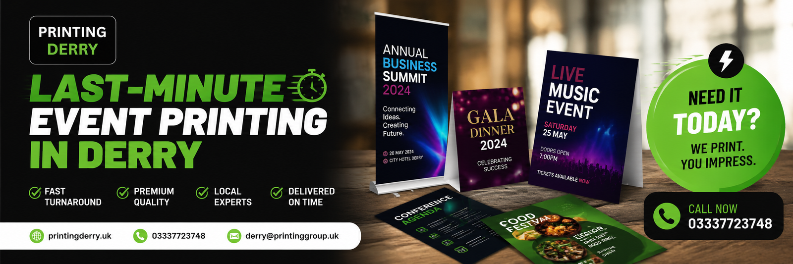 Last-Minute Event Printing in Derry